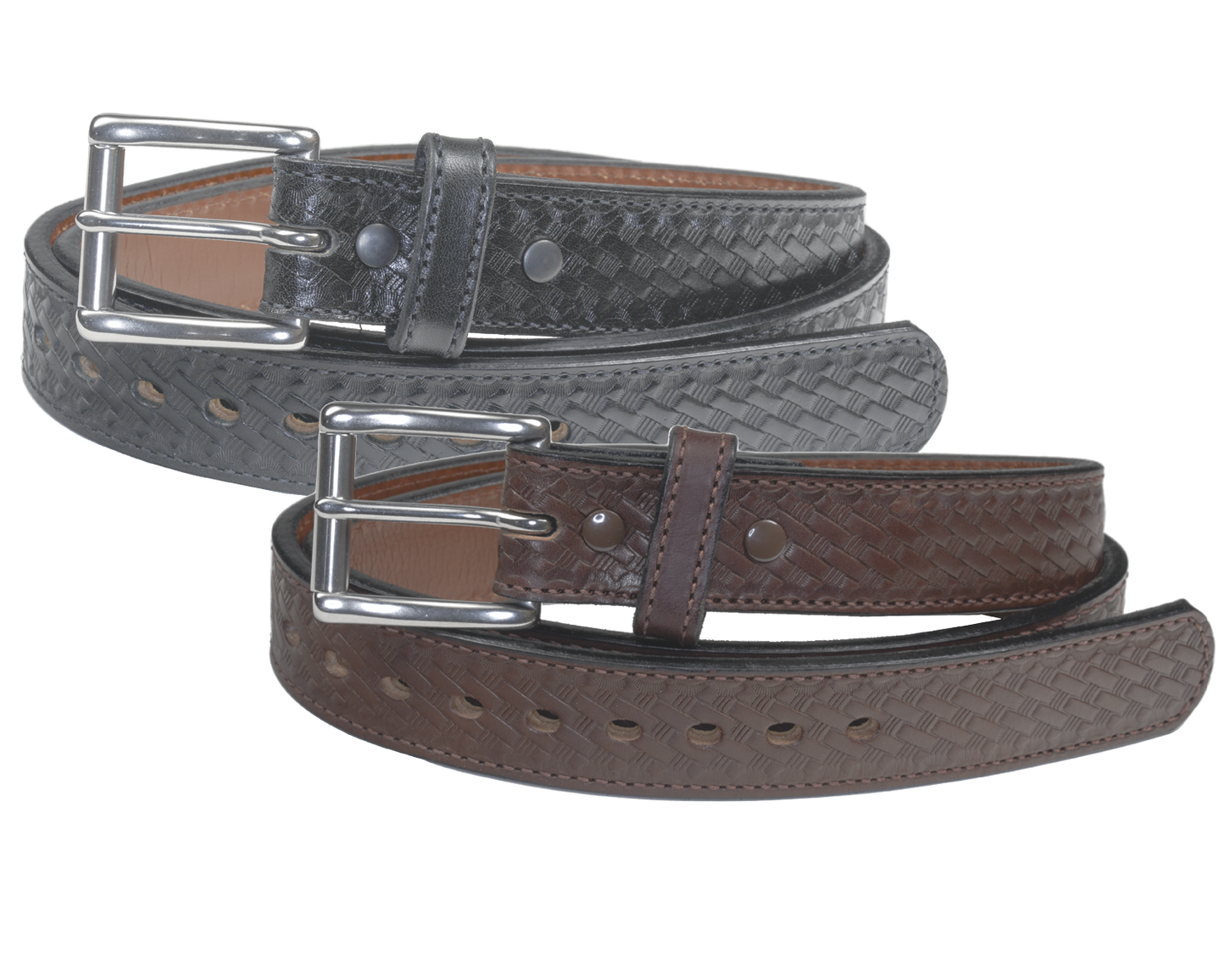 Basset - 1.5" Basketweave Steel Core Gun Belt