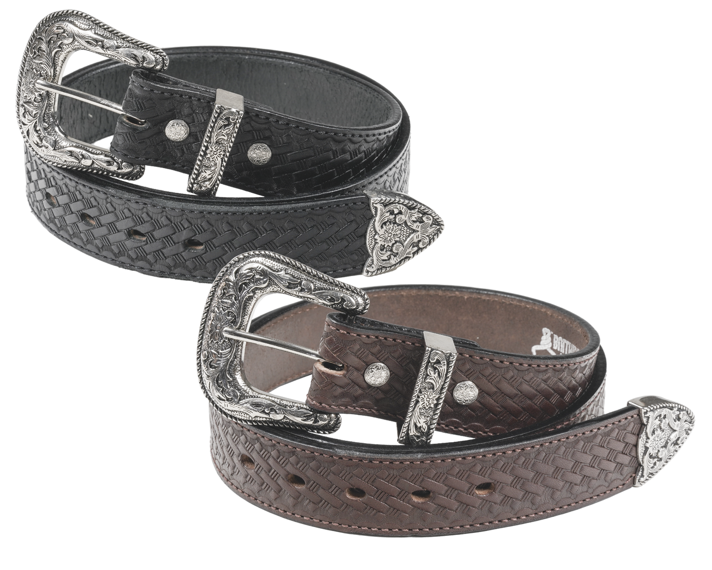 Sterling - 1.5" Basketweave Western Belt w/ 3pc Buckle